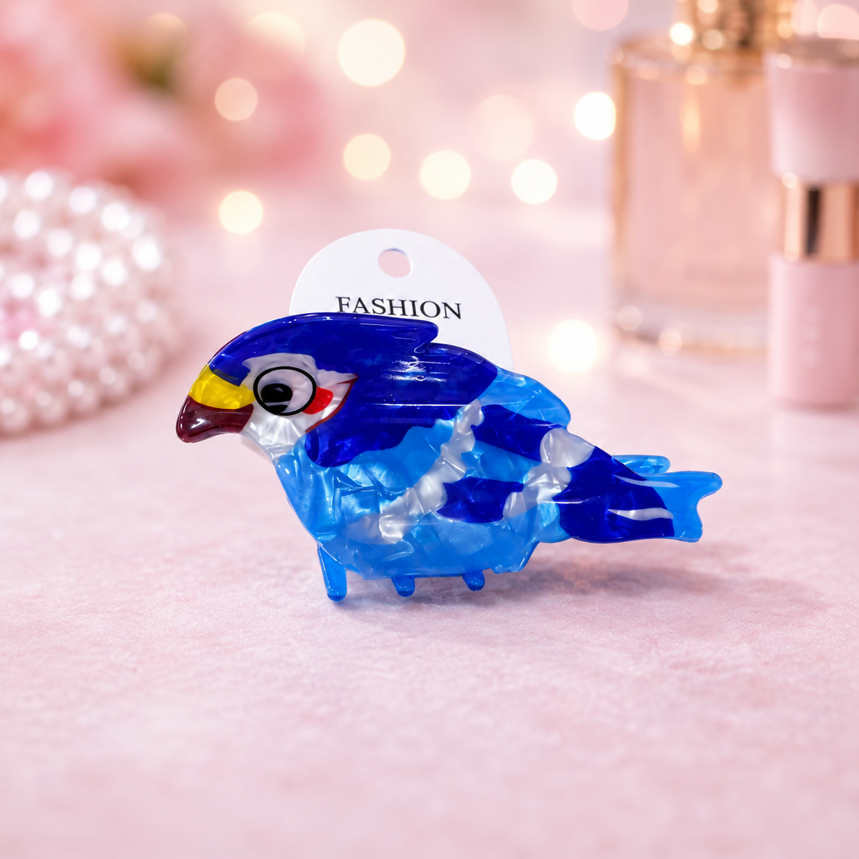 Vidi Cute Sparrow Hair Clip (Blue, Acrylic)